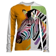 Женский 3D лонгслив Zebra Art