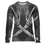 Жіночий 3D лонгслів Hands of Skeleton