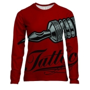 Жіночий 3D лонгслів Tattoo machine Red