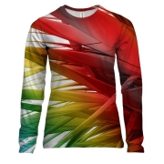 Женский 3D лонгслив Радужная 3D абстракция
