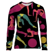 Жіночий 3D лонгслів Girl Fitness pattern