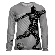 Жіночий 3D лонгслів Футболіст Арт-графіка