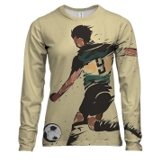 Жіночий 3D лонгслів Football player Art