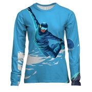 Жіночий 3D лонгслів Snowskater is Jumping