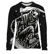 Жіночий 3D лонгслів Death with skate