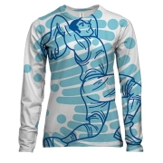 Жіночий 3D лонгслів Баскетболіст в стрибку