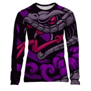 Жіночий 3D лонгслів Angry Snake Art