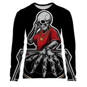 Жіночий 3D лонгслів Skull DJ