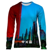 Жіночий 3D лонгслів Любов смерть і роботи