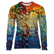 Женский 3D лонгслив Жидкая абстракция