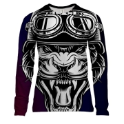 Жіночий 3D лонгслів Lion Head Pop Art