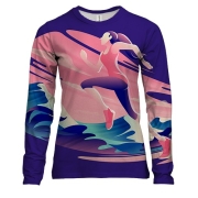 Женский 3D лонгслив Running Girl Art