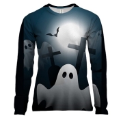 Жіночий 3D лонгслів з примарами і хрестами