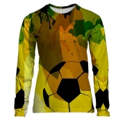 Жіночий 3D лонгслів Football Yellow