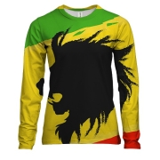 Женский 3D лонгслив с силуэтом льва