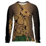 Жіночий 3D лонгслів Кролик-спортсмен