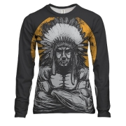 Женский 3D лонгслив с накачанным индейцем