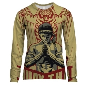 Жіночий 3D лонгслів з борцем Muay Thai