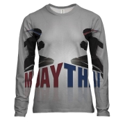 Женский 3D лонгслив с борцами Muay Thai