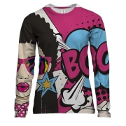 Женский 3D лонгслив Boom girl