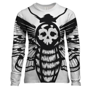 Женский 3D лонгслив с черной цикадой