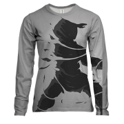 Женский 3D лонгслив с тенью борцом