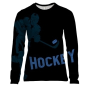 Женский 3D лонгслив Dark hockey