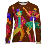 Женский 3D лонгслив с танцующими людьми