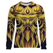 Женский 3D лонгслив с золотой совой