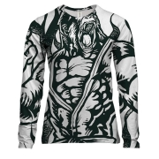 Жіночий 3D лонгслів з горилами каратистом