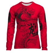 Жіночий 3D лонгслів з великим китайським драконом