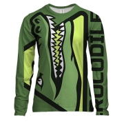 Жіночий 3D лонгслів з вертикальним крокодилом (2)