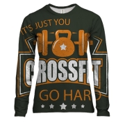 Жіночий 3D лонгслів Crossfit go hard