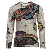 Жіночий 3D лонгслів с яркими бабочками