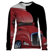 Жіночий 3D лонгслів со злой красной кабиной