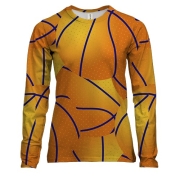 Жіночий 3D лонгслів з яскравими баскетбольними м