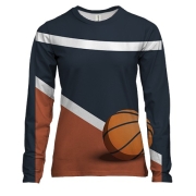 Жіночий 3D лонгслів з баскетбольним полем