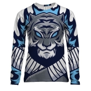 Жіночий 3D лонгслів з китайським тигром борцем