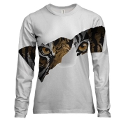 Жіночий 3D лонгслів з визирає тигром