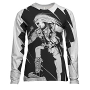 Женский 3D лонгслив с панк исполнителем
