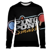 Жіночий 3D лонгслів Ping pong smash