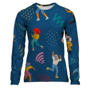 Женский 3D лонгслив с фестивальными людьми