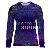 Женский 3D лонгслив Electronic sound