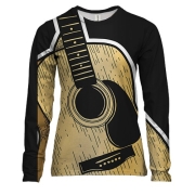 Женский 3D лонгслив с большой гитарой