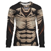 Женский 3D лонгслив с иллюстрацией торса