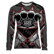 Жіночий 3D лонгслів з кастетом і пістолетами