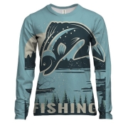 Женский 3D лонгслив Night Fishing