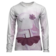 Женский 3D лонгслив с зайкой в юбке