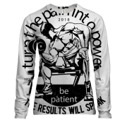 Женский 3D лонгслив с занимающимся бодибилдером