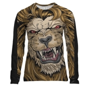 Жіночий 3D лонгслів з левом і оскалом